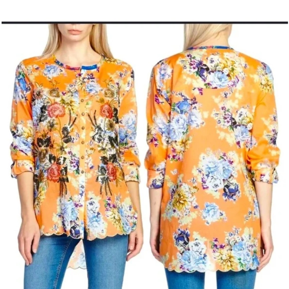 Aratta Floral Orange Women's Top
